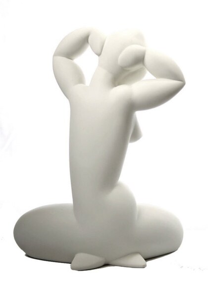 Modigliani Karyiatid Female Nude Arms Raised Statue Caryatid Sculptures